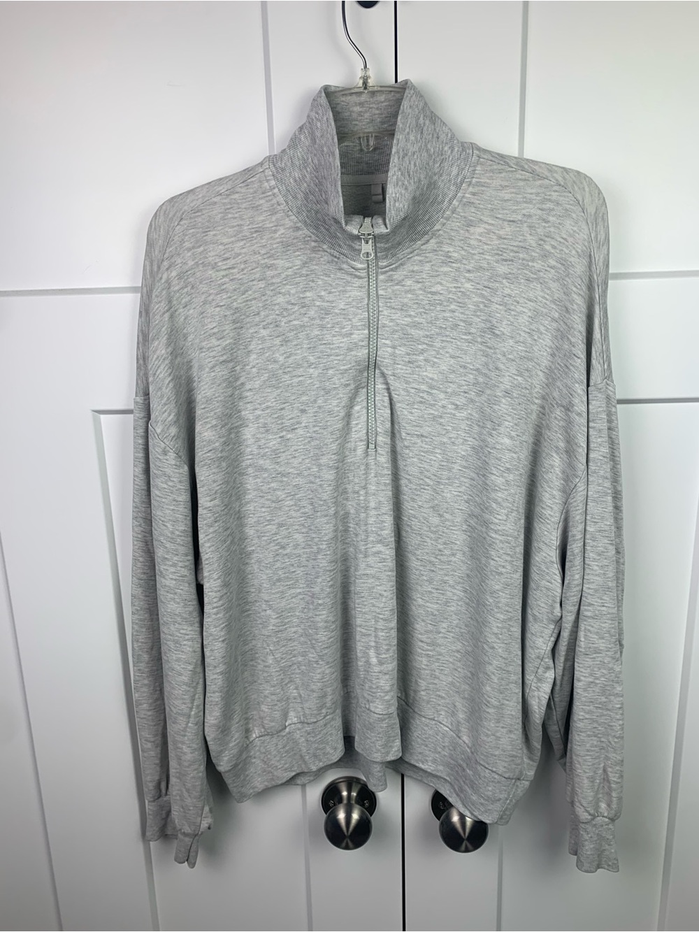 Lou & Grey Signature Soft Half Zip Pullover Sweatshirt Heather Gray XL Lounge